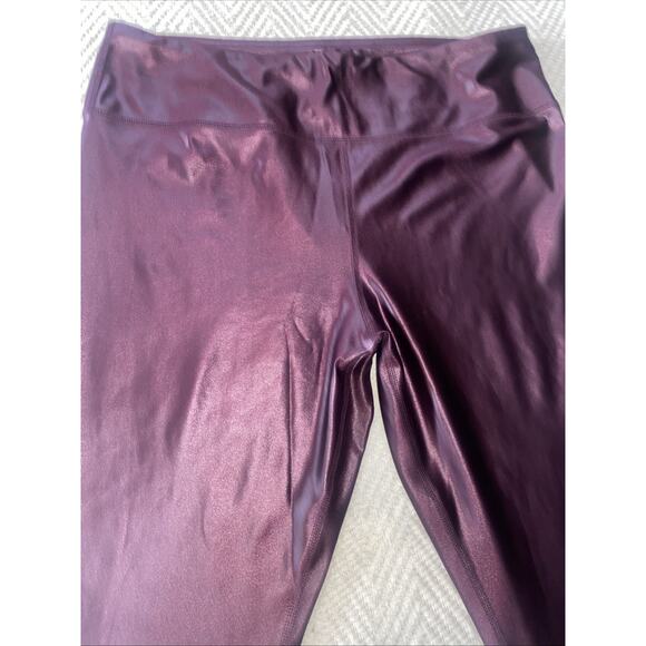 New Maurices High Rise Liquid Shine Legging Plum Purple XL Regular Fall Holiday - Picture 3 of 7